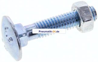 Flachrundschraube DIN 603, M 6x30, Stahl verzinkt 3.6 / 4.6