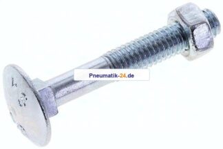 Flachrundschraube DIN 603, M 6x40, Stahl verzinkt 3.6 / 4.6