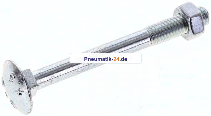 Flachrundschraube DIN 603, M 6x60, Stahl verzinkt 3.6 / 4.6