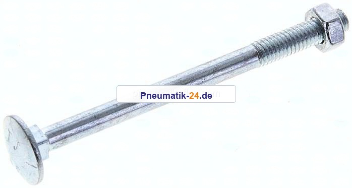 Flachrundschraube DIN 603, M 6x80, Stahl verzinkt 3.6 / 4.6