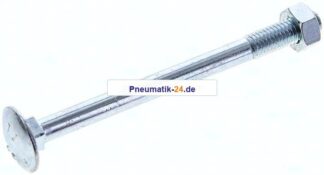 Flachrundschraube DIN 603, M 8x100, Stahl verzinkt 3.6 / 4.6