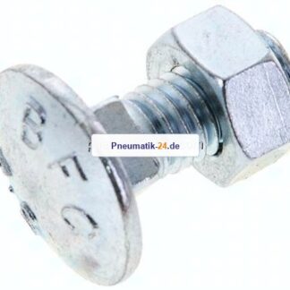 Flachrundschraube DIN 603, M 8x20, Stahl verzinkt 3.6 / 4.6