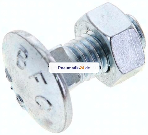 Flachrundschraube DIN 603, M 8x20, Stahl verzinkt 3.6 / 4.6