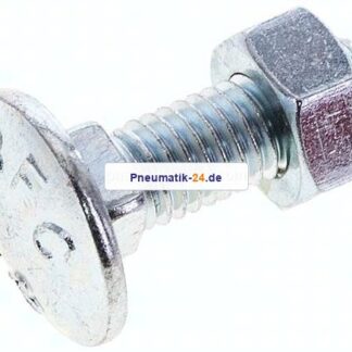 Flachrundschraube DIN 603, M 8x25, Stahl verzinkt 3.6 / 4.6