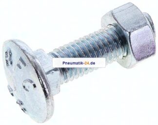 Flachrundschraube DIN 603, M 8x30, Stahl verzinkt 3.6 / 4.6
