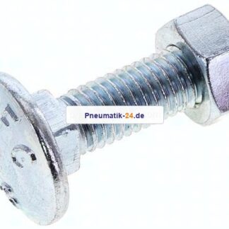Flachrundschraube DIN 603, M 8x30, Stahl verzinkt 3.6 / 4.6