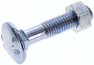 Flachrundschraube DIN 603, M 8x40, Stahl verzinkt 3.6 / 4.6