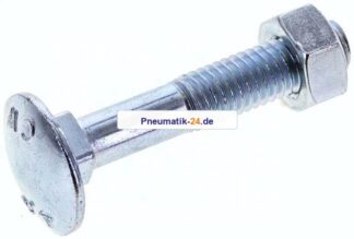 Flachrundschraube DIN 603, M 8x45, Stahl verzinkt 3.6 / 4.6