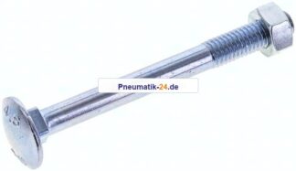 Flachrundschraube DIN 603, M 8x80, Stahl verzinkt 3.6 / 4.6