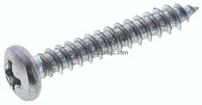 Linsen-Blechschraube DIN7981C, 3,5x22 Stahl gehärtet & verzinkt