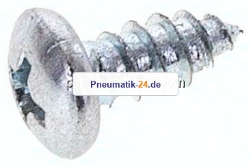 Linsen-Blechschraube DIN7981C, 4,2x9,5 Stahl gehärtet & verzinkt