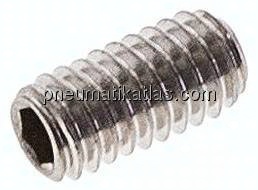 Gewindestift DIN 913 / ISO 4026, M 4x8, Edelstahl A2