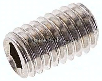 Gewindestift DIN 913 / ISO 4026, M 6x10, Edelstahl A2