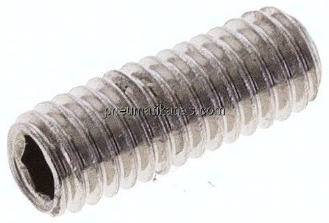 Gewindestift DIN 913 / ISO 4026, M 6x16, Edelstahl A2