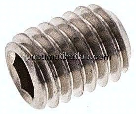 Gewindestift DIN 913 / ISO 4026, M 6x8, Edelstahl A2