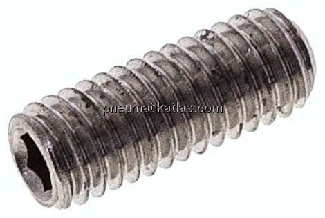 Gewindestift DIN 916 / ISO 4029, M 6x16, Edelstahl A2