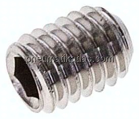 Gewindestift DIN 916 / ISO 4029, M 6x8, Edelstahl A2