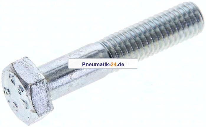 Sechskantschraube DIN 931, M 8x40, Stahl verzinkt 8.8