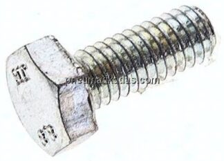 Sechskantschraube DIN 933, M 4x10, Stahl verzinkt 8.8