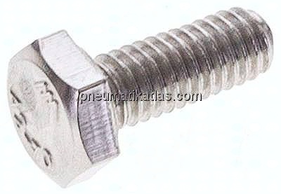 Sechskantschraube DIN 933, M 4x10, Edelstahl A2