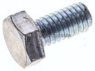 Sechskantschraube DIN 933, M 4x8, Stahl verzinkt 8.8