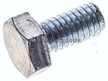Sechskantschraube DIN 933, M 4x8, Stahl verzinkt 8.8