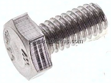 Sechskantschraube DIN 933, M 4x8, Edelstahl A2