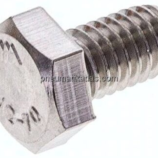 Sechskantschraube DIN 933, M 6x10, Edelstahl A2