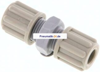 Gerade Verschraubung 6x4mm, PA (Polyamid), Rändelmutter & Klemmring aus Werkstoff Polypropylen