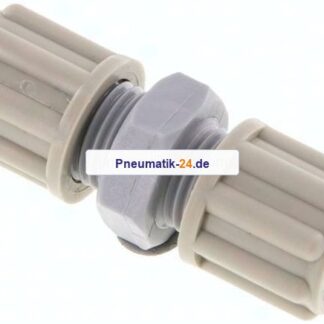 Gerade Verschraubung 6x4mm, PA (Polyamid), Rändelmutter & Klemmring aus Werkstoff Polypropylen