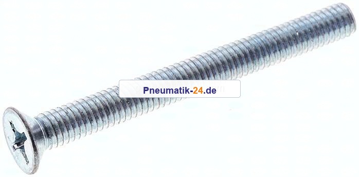 Senkschraube DIN965 / ISO7046, M 6x60, Stahl verzinkt 4.8