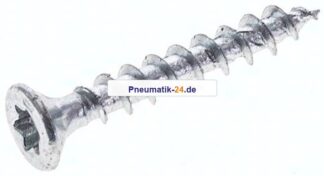 Spanplatten-Senkkopfschraube, TORX, 3,5x25, Stahl verzinkt, weiß