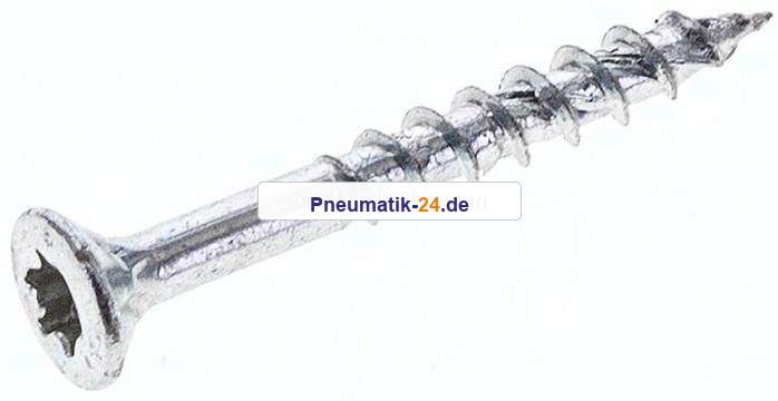Spanplatten-Senkkopfschraube, TORX, 3,5x30, Stahl verzinkt, weiß