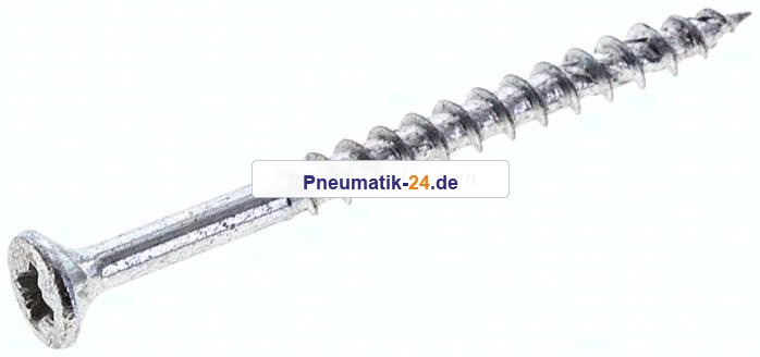 Spanplatten-Senkkopfschraube, Pozidriv, 3,5x45, Stahl verz.