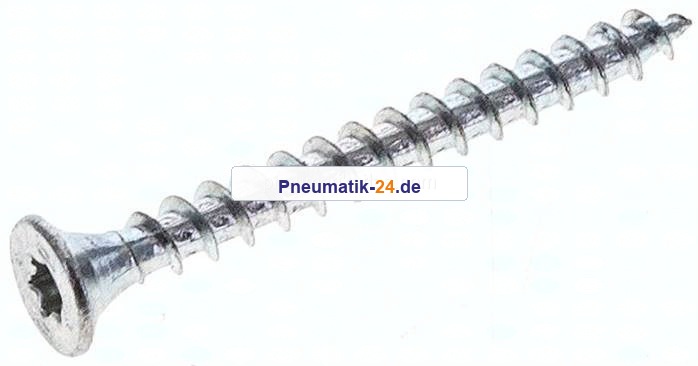 Spanplatten-Senkkopfschraube, TORX, 3,0x30, Stahl verzinkt, weiß