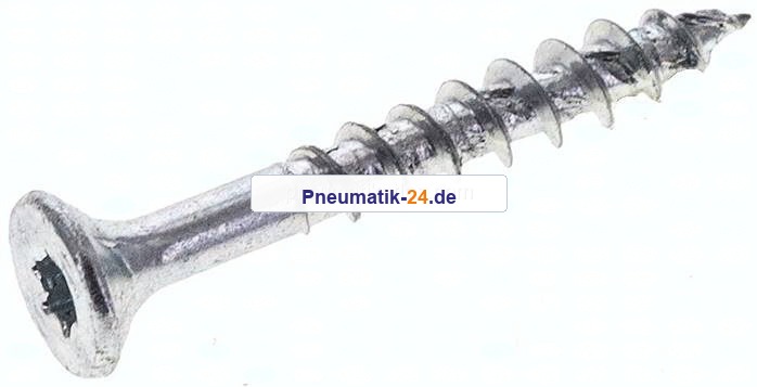 Spanplatten-Senkkopfschraube, TORX, 4,5x35, Stahl verzinkt, weiß