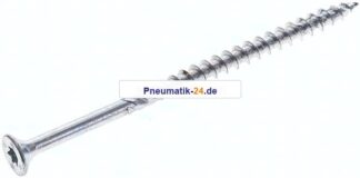 Spanplatten-Senkkopfschraube, TORX, 4,5x80, Stahl verzinkt, weiß