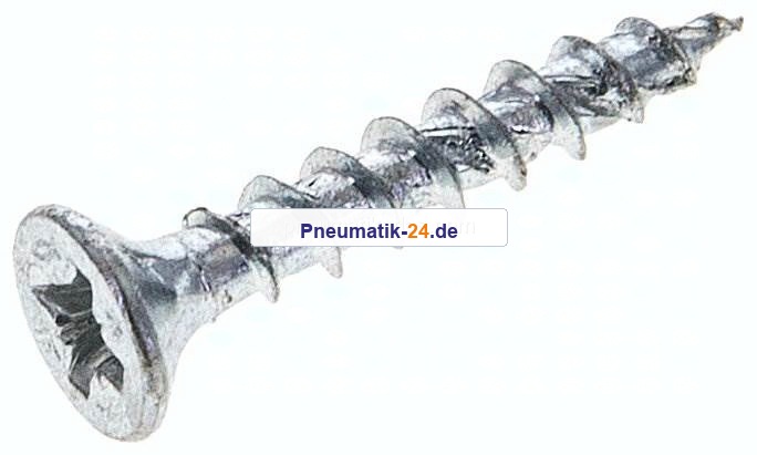 Spanplatten-Senkkopfschraube, Pozidriv, 4,0x25, Stahl verz.
