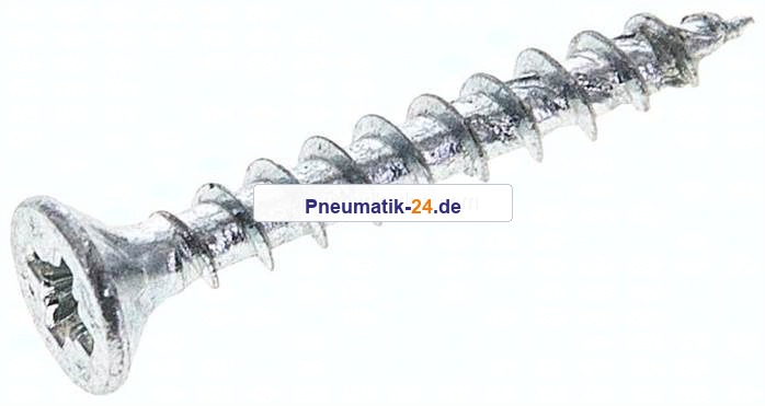 Spanplatten-Senkkopfschraube, Pozidriv, 4,0x30, Stahl verz.