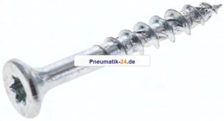Spanplatten-Senkkopfschraube, TORX, 4,0x30, Stahl verzinkt, weiß