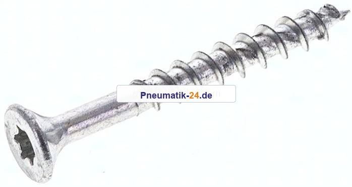 Spanplatten-Senkkopfschraube, TORX, 4,0x35, Stahl verzinkt, weiß