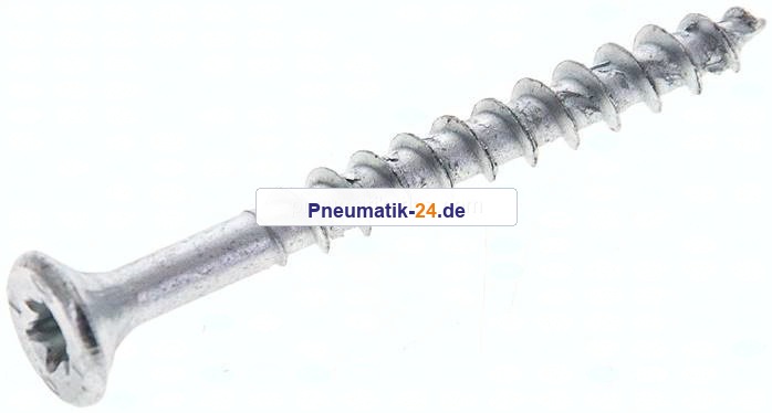 Spanplatten-Senkkopfschraube, TORX, 4,0x40, Stahl verzinkt, weiß