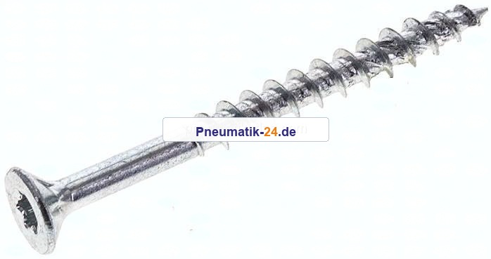 Spanplatten-Senkkopfschraube, TORX, 4,0x45, Stahl verzinkt, weiß