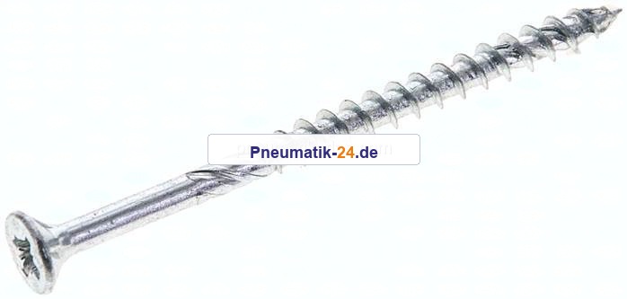 Spanplatten-Senkkopfschraube, Pozidriv, 4,0x60, Stahl verz.