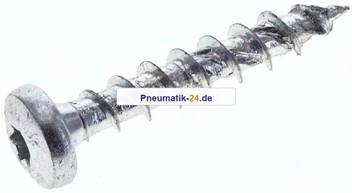 Spanplatten-Halbrundkopfschraube, TORX, 5,0x30, Stahl verz.