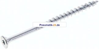 Spanplatten-Senkkopfschraube, TORX, 5,0x80, Stahl verzinkt, weiß