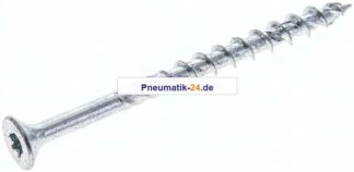 Spanplatten-Senkkopfschraube, TORX, 6,0x80, Stahl verzinkt, weiß