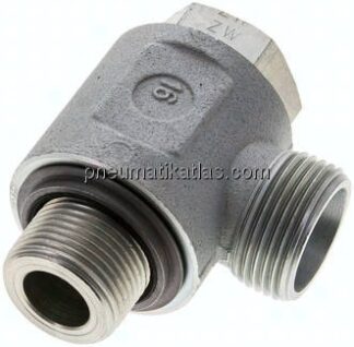 Winkel-Schwenkverschraubung G 3/4"-20 S (M30x2), ohne Mutter & Schneidring, Stahl verzinkt