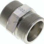 Gerade Schneidringverschraubung 38 S (M52x2), ohne Mutter & Schneidring, Stahl verzinkt