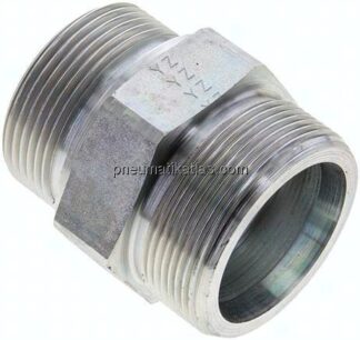 Gerade Schneidringverschr. G 1-1/2"-38 S (M52x2), ohne Mutter & Schneidring, Stahl verzinkt